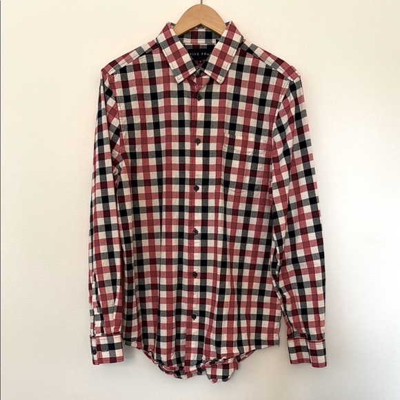 Five Four Slim Fit Checkered Button Down Shirt - Picture 3 of 7